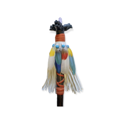 Peruvian Ceremonial Chonta Stick Dekorerad