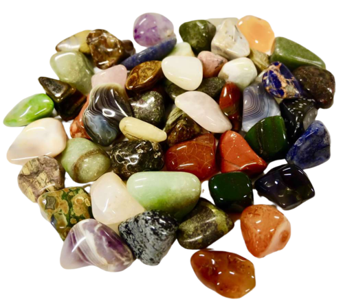 Trumlade stenar mix i A-kvalitet i storpack 1KG  (Sydafrika)