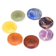 SET 7 Chakra circular flat stones