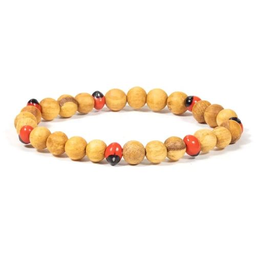 Palo Santo bracelet with Huayruro beads elastic