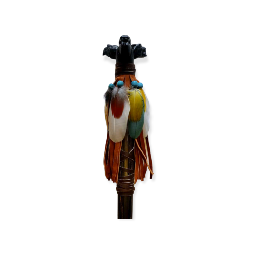 Peruvian Ceremonial Chonta Stick Dekorerad